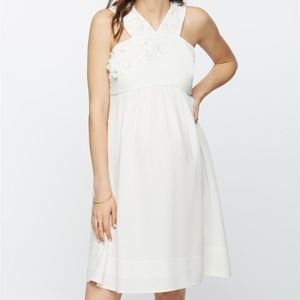 A Pea In The Pod Cream Maternity Dress